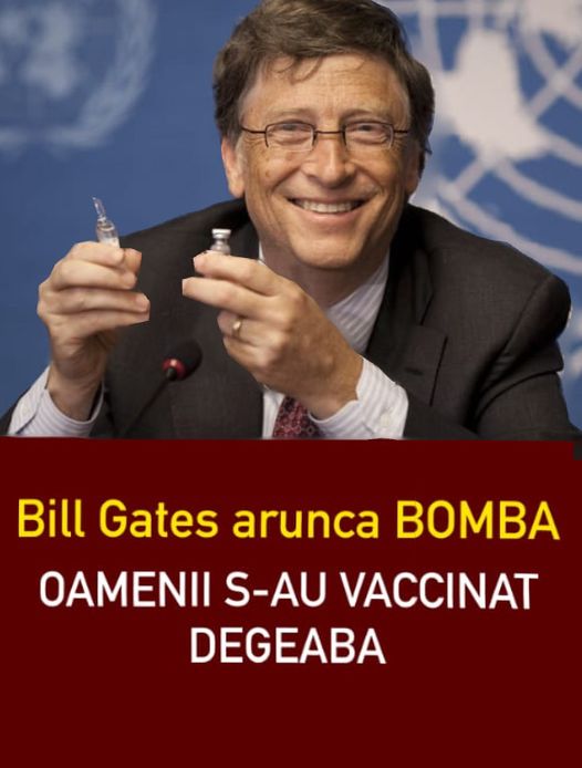 INCREDIBIL ! Bill Gates aruncă BOMBA despre vaccinul împotriva