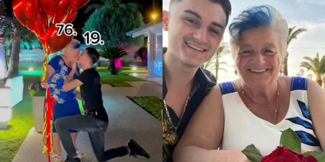 O femeie în vârstă de 76 de ani a fost cerută în căsătorie de iubitul ei de 19 ani. Imaginile au devenit virale pe Tik-Tok